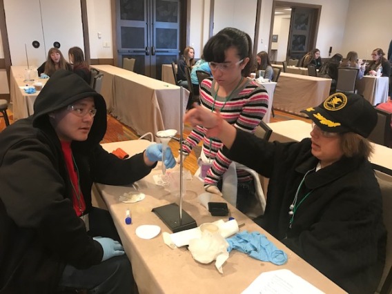 Students exploring the science of SBAR at the 4-H Senior Leadership Retreat, Santa Ana Pueblo, NM.