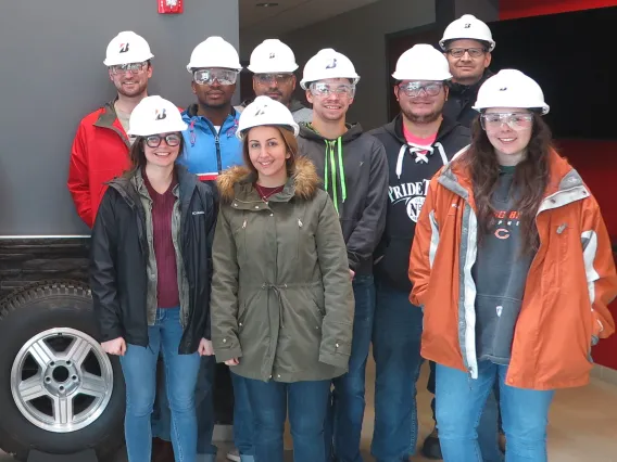 SBAR Fellows tour the guayule processing plant at Bridgestone Americas, Inc.