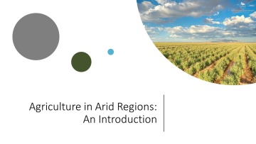 Agriculture in Arid Regions PowerPoint